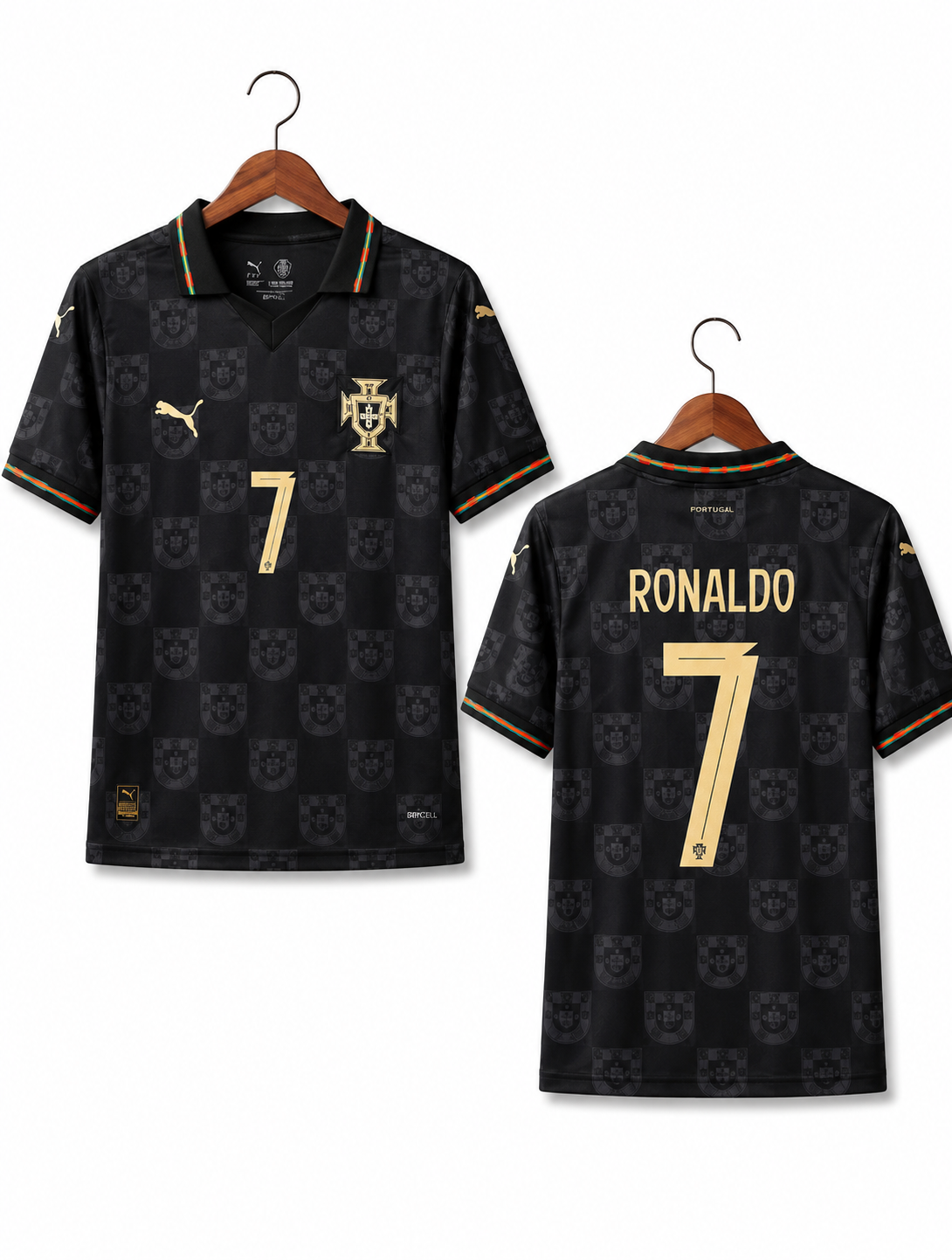 Portugal Third Black -Ronaldo 7 - Master Quality