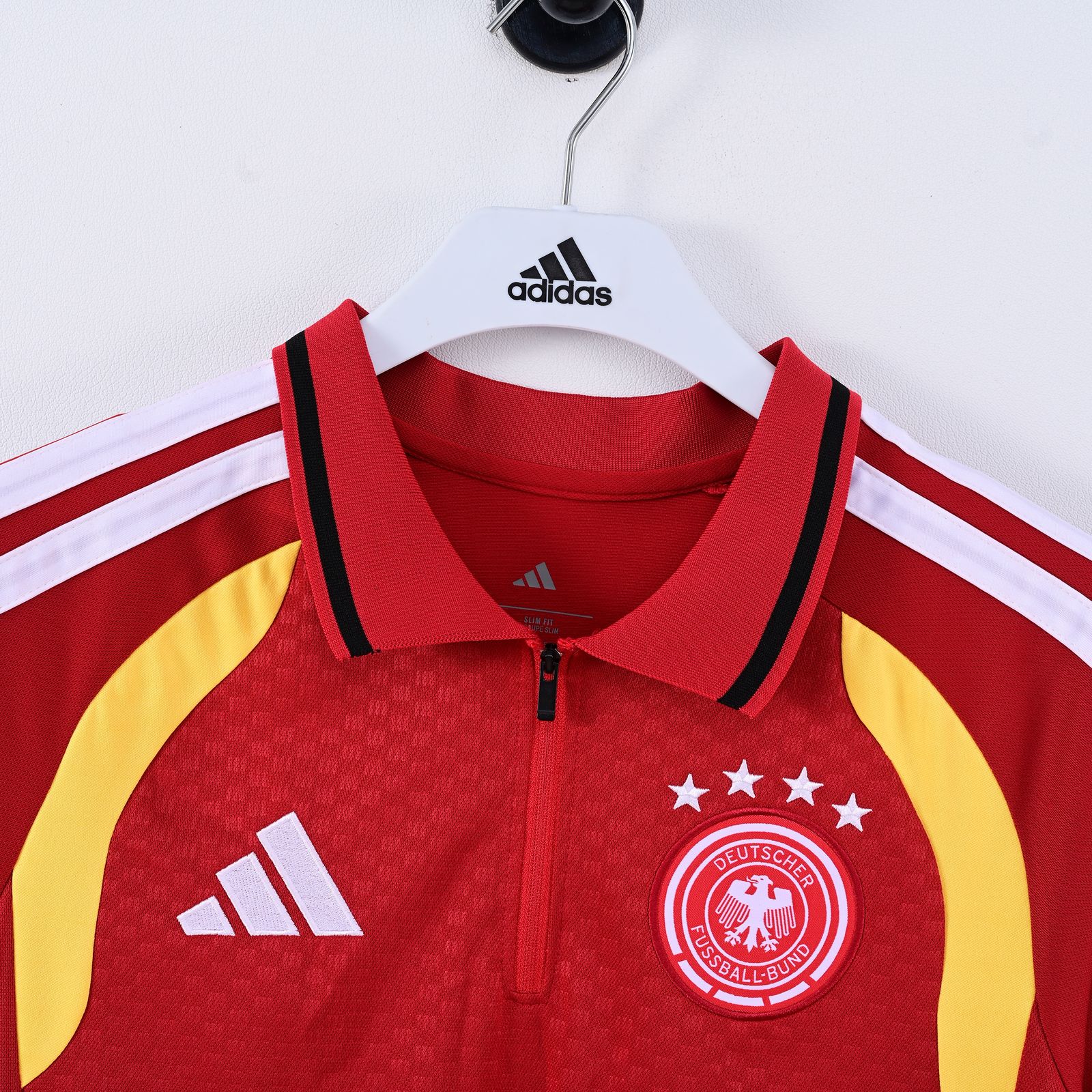 Germany Retro Polo T-Shirt – Red view 3