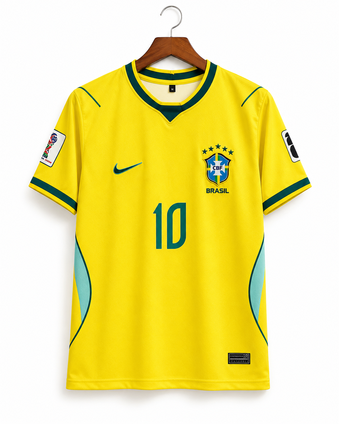 BRAZIL 2025-26 HOME NEYMAR JR (EMBROIDERY LOGOS)
