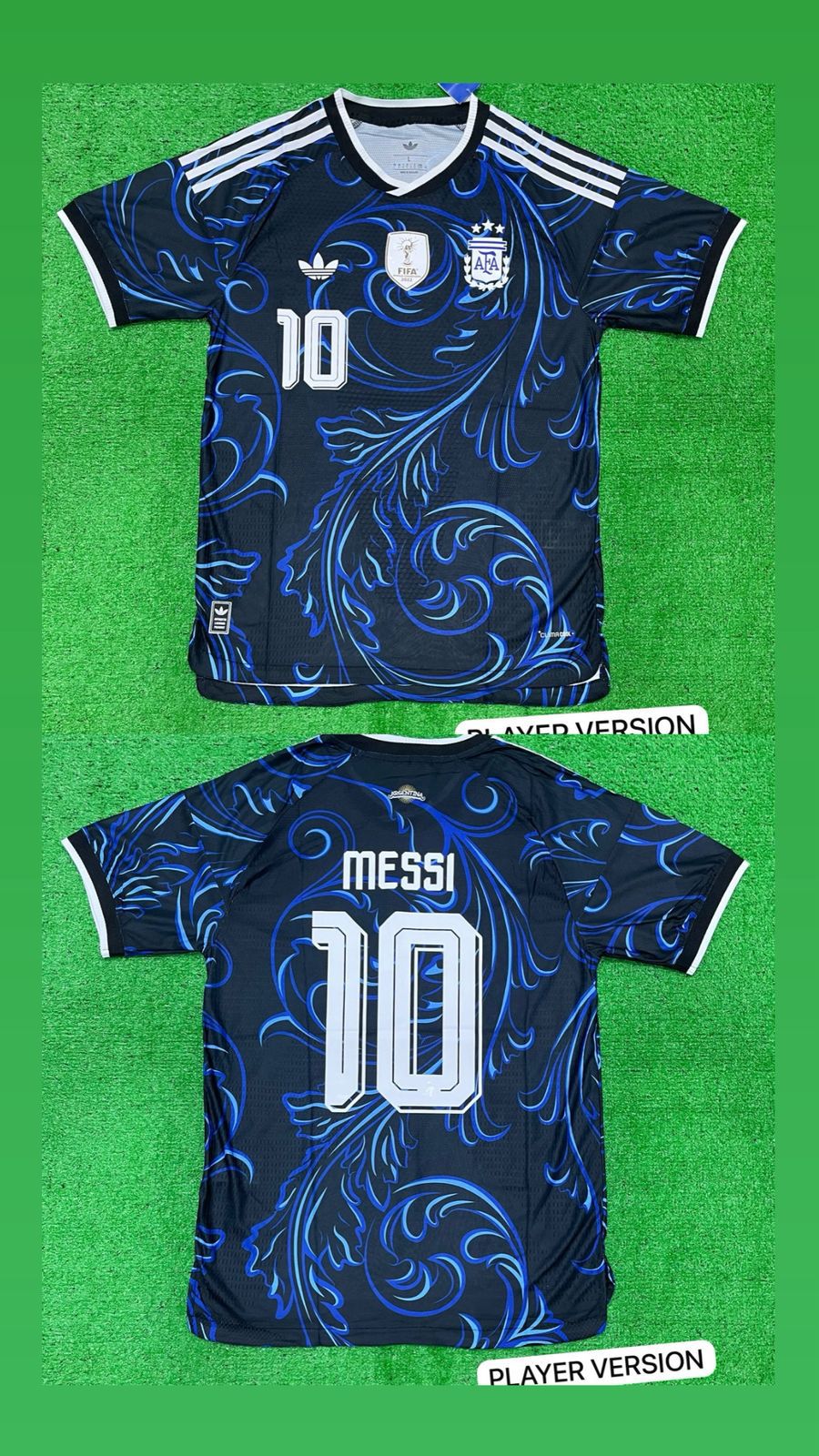 Argentina Away 2006 World Cup – Messi #10 Playerversion  view 2