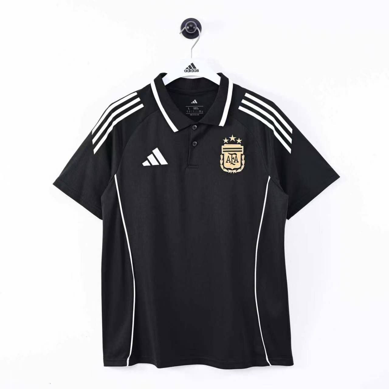     Adidas Argentina AFA Black Polo Shirt view 2